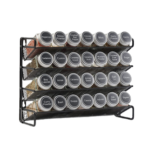 OWNSWING Kitchen Spice Rack Seasoning Jars Organizer Holder Kitchen Door Spices Condiments Rack Home Storage Organization Shelf