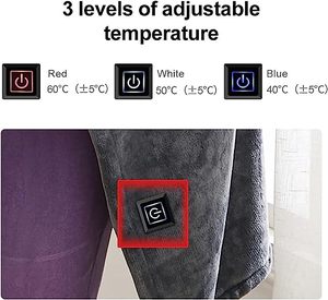Couverture chauffante électrique portable USB personnalisable avec logo, châle enveloppant avec fermeture éclair, <span class=keywords><strong>poncho</strong></span> pour le bureau et les femmes - Product Image 3