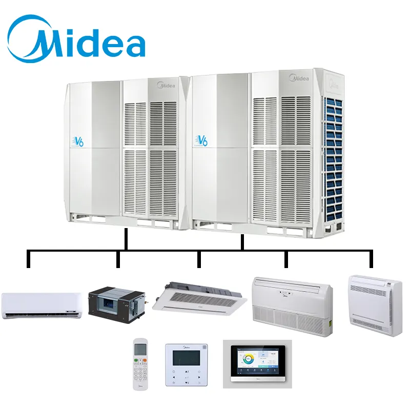 Midea brand VRF system 46hp 438.4KBTU 380-415/3/50(60) R410A Refrigerant DC Fan motors VRV central air conditioner for Store