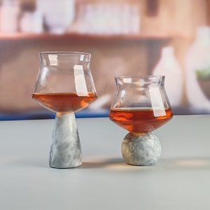 <span class=keywords><strong>Verre</strong></span> à whisky avec base en marbre, <span class=keywords><strong>verre</strong></span> à whisky en cristal sans plomb, <span class=keywords><strong>verre</strong></span> de bar de luxe pour bourbon, scotch, cocktails - Product Image 5