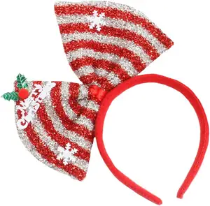 Trẻ Em Cô Gái Tóc Hoop Xmas Tóc Phụ Kiện Mũ Nón Bow Headband Giáng Sinh Kỳ Nghỉ Nguồn Cung Cấp Bên Quà Tặng