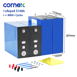 Cornex 314Ah 8000サイクル 実容量320+Ah グレードA+ 新品 314Ah角柱型リチウムイオン電池セル Lifepo4バッテリー ソーラーバッテリー - Product Image 1