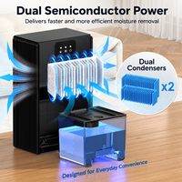 Deshumidificador de Aire Doméstico de 85W con Doble Semiconductor, Sin Refrigerante, Alivio para Alergias, Precio Directo de Fábrica, Marca Blanca