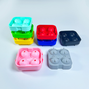 Cấp Thực Phẩm Tùy Chỉnh 4 Ngăn Silicone Vòng Hình Cầu <span class=keywords><strong>Ice</strong></span> Cube Khay Khuôn Silicone <span class=keywords><strong>Ice</strong></span> Ball Khuôn - Product Image 3