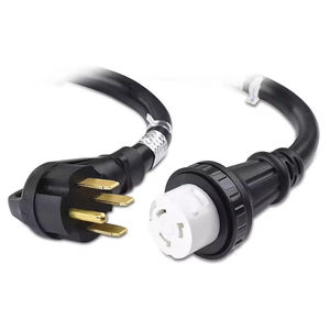 Câble d'alimentation marin <span class=keywords><strong>de</strong></span> 7,6 m (25 pi) 50 ampères 14-50P SS2-50R 125/250V avec prise à verrouillage rotatif pour générateur <span class=keywords><strong>de</strong></span> camping-car, soudeuse, chargeur, type <span class=keywords><strong>de</strong></span> fil SJTW 7,6 m (25 pi) - Product Image 2