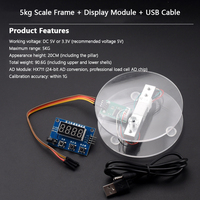 Kit Sensor Tekanan Timbangan Elektronik Smart Electronics HX711 Load Cell Kapasitas 5KG/10KG Papan Elektronik