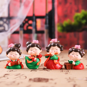 Chinese Style Tang <strong>Dynasty</strong> Lady Resin Crafts Decorative Ornaments Figurines of Tang <strong>Dynasty</strong> China Trade - Product Image 4