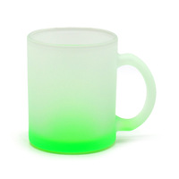 Gobelets à Sublimation de qualité supérieure, tasse en verre dépoli Fluorescent avec poignée, tasse à café bière 11oz