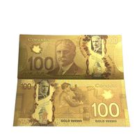 Billets de banque factices réalistes et écologiques en plastique durable plaqué or (USD, Euro, Livres) pour mariages, anniversaires, Noël