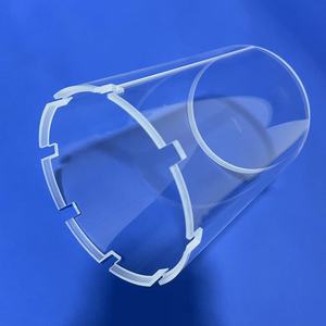 99.99% शुद्धता स्लॉटेड क्वार्ट्ज लाइनर cnc सटीक मशीनीकृत सिलिका सिलेंडर के लिए नोच के साथ नोच - Product Image 5