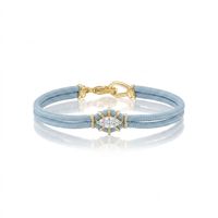 Bracelets en cordon tressé double couche de haute qualité avec pierres précieuses multiformes, fermoir à pression réglable, bracelet en corde tressée, bijoux Macaron