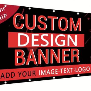Bannière publicitaire en PVC résistante aux UV, imperméable, imprimée numériquement en couleur, 3x5, 4x6, 10x20 - Product Image 1