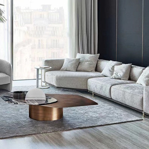 Bàn cà phê sang trọng nhẹ, căn hộ nhỏ, Bàn phụ, Bàn cà phê Ý tròn lớn, đơn giản và hiện đại - Product Image 5