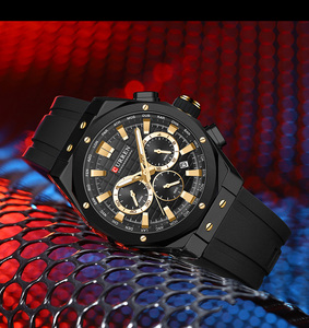 <span class=keywords><strong>Orologio</strong></span> al Quarzo Originale CURREN 8464 Nuovo per Uomo Impermeabile con Cinturino in Silicone <span class=keywords><strong>Orologio</strong></span> da Polso <span class=keywords><strong>Classico</strong></span> Maschile con Data - Product Image 3