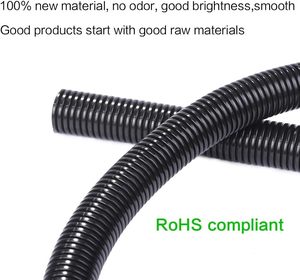 Jiaen 100ft màu đen 1/4 inch chia dây Loom ống Ống ống & phụ kiện - Product Image 2