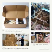 Bouquet de roses éternelles de luxe OEM, fleurs artificielles faites à la main pour les boutiques de cadeaux, vente en gros