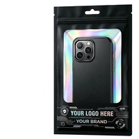 Bolsa de Embalaje al por Menor con Cierre Zip, Impresión Digital Personalizada, Mate, de Mylar, Reutilizable, para Protector de Pantalla de Teléfono, Sin Costo de Placa