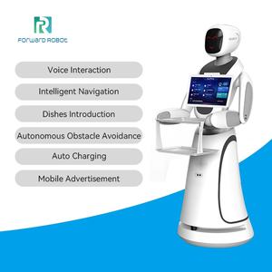 Robot de service de restaurant commercial Renhuan <span class=keywords><strong>Amy</strong></span> avec évitement d'obstacles autonome et écran publicitaire HD - Product Image 4