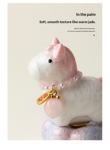 Porte-stylo en céramique Macey <span class=keywords><strong>Horse</strong></span> à glaçure cristalline effet four, accessoires de service à thé pour enfants et filles, fabriqué en Chine - Product Image 3