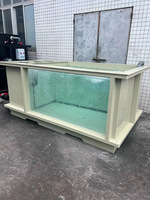 Bassin d'élevage de poissons en fibre de verre FRP personnalisé avec filtre à tambour pour bassin à koïs, avec fenêtre, bassin extérieur en fibre de verre pour l'aquaculture