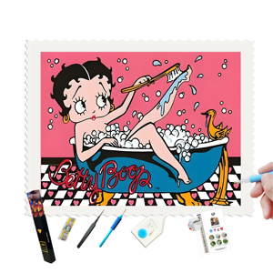 Pittura Diamantata 5D Fai da Te con Trapano Completo, Cartone Animato Ragazza Carina Lady Betty Boop, Ricamo a Diamante, Punto Croce, Mosaico Artistico, Decorazione Casa, Artigianato - Product Image 1