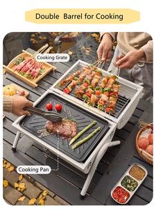 Двухсторонняя большая кухонная зона мини-бочка для курения угольного гриля - Product Image 6