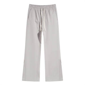 Offres Spéciales mode hommes empilés Joggers Street Wear Hip Hop plein coton de haute qualité blanc décontracté empilé Joggers hommes - Product Image 5