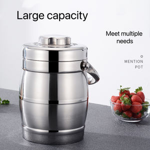 2026 Neue TW Trommelförmige <span class=keywords><strong>3</strong></span>-Schicht Runde Lunchbox Tiffin-Box Edelstahl Thermischer Essensbehälter 2L Lunchbox als Geschenk - Product Image 5