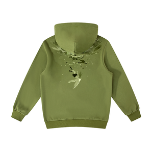 Venta al por mayor Unisex <span class=keywords><strong>Pullover</strong></span> Verde Sudaderas con capucha DTG Cartoon Fleece Hoodies para hombres - Product Image 2