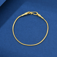 Bracelet pour homme Chopin en argent sterling 925 italien fait à la main pour femme Bracelet plaqué or à tendeur