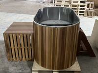 Bañeras Modernas de Hidromasaje para Interiores y Exteriores, Bañera de Agua Fría y Caliente de Madera con Diseño Ecológico y Panel de Control Computarizado