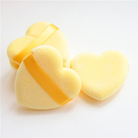 WELLFLYER-Esponja para Maquillaje de Terciopelo, Esponja Cosmética en Forma de Corazón, Esponja de Terciopelo, Ultra Suave, en Forma de Corazón