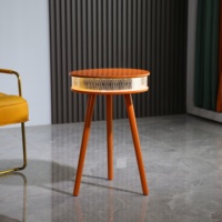 Table basse en verre et acrylique de style moderne avec éclairage intelligent LED RGB, commande tactile/télécommande sans fil, taille personnalisable pour l'ameublement de la maison