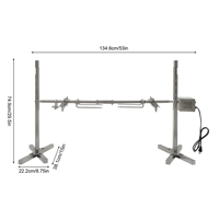 Personnalisé Feu Ouvert Camping En Acier Inoxydable Portable Trépied Agneau Poulet Rotatif Spit Grill Kit De Rôtisserie Barbecue Grill À Vendre