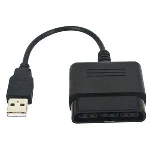 Adaptador usb para ps2 e ps3 com cabo, adaptador de controlador de jogo e conversor compatível com sony playstation 2 3