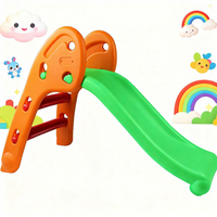Nouveau design 2026 KRXIN KRX-2102 Mini toboggan pliable en plastique pour enfants avec marches plus larges pour maison de jeu, usage éducatif, anniversaire