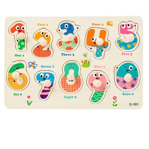 Giocattoli Educativi Montessori in Legno, <span class=keywords><strong>Puzzle</strong></span> con Maniglia per Bambini, Apprendimento Precoce, <span class=keywords><strong>Puzzle</strong></span> con Perni - Product Image 4