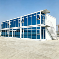 Maisons conteneurs à structure en acier, design moderne, emballées plates et compactes, plusieurs unités par conteneur 40HQ, coût réduit considérablement