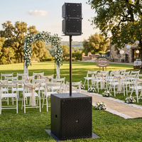 Altavoz Coaxial Profesional de 6.5 Pulgadas, Subwoofer Activo de 15 Pulgadas, Sistema de Audio DSP PA para Exteriores, Ideal para Eventos y Bodas