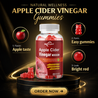 Gummies au vinaigre de cidre de pomme sans sucre, marque privée OEM, complément alimentaire