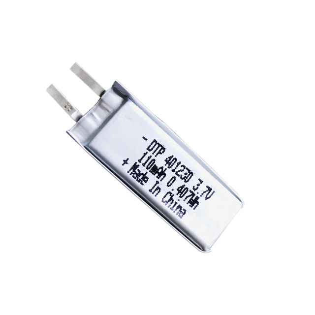 Good Quality ultra Thin Film 401230 110mah Lipo Rechargeable Batteries 3.7v Lithium Polymer Lipo Battery