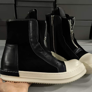 Botas de Tobillo Ligeras con Cordones de Moda para Hombre, de Cuero Genuino, Talla Grande, Botas Casuales para Uso Diario - Product Image 3