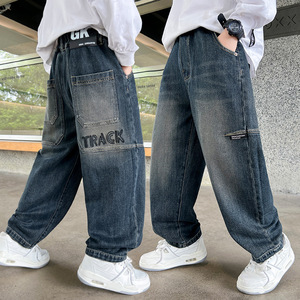 Nuevos Pantalones de Moda para Niños Primavera-Otoño 2025 - Jeans Casuales Holgados y Modernos para Niños Mayores - Product Image 2