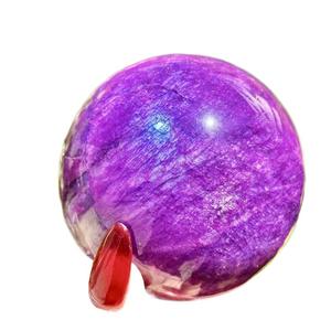 Esfera de Piedra Lunar Púrpura Natural Impresionante al por Mayor, Esfera Pulida Bohemia para Decoración del Hogar y Colección - Product Image 5