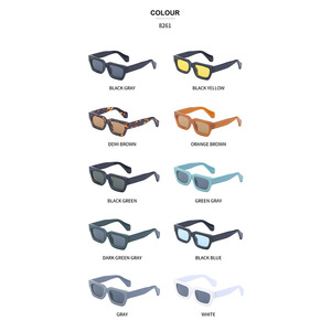 Lunettes de soleil de style steampunk à petite monture, unisexe, protection UV400, en polycarbonate léger, emballage en boîte, C1 Vert Gris, C9 Gris, C5 Blanc Gris - Product Image 2