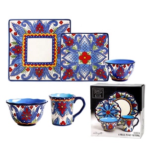 Household Hand-painted Large Steak Ruffled Plate <b>square</b> Plate <b>Set</b> - Product Image 6