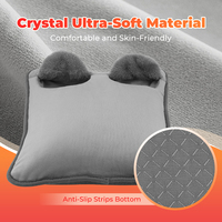 Coussin chauffant électrique pour les pieds, chauffe-pieds doux en peluche, tapis chauffant pour les pieds à domicile avec 4 niveaux de chaleur