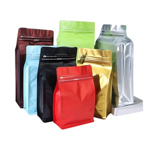Gravure Imprimé 500 <span class=keywords><strong>GSM</strong></span> 1kg <span class=keywords><strong>Pochette</strong></span> à fond carré avec fermeture à glissière Valve <span class=keywords><strong>pour</strong></span> emballage de grains de café recyclable - Product Image 1
