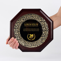 Plaque de bouclier en bois vierge de sublimation plaque signe décoratif plaque en bois panneau mural