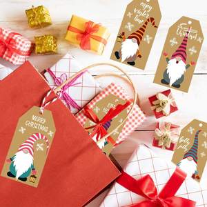 Etiquetas Colgantes Personalizadas con Logotipo de Marca para Feliz Navidad, Hechas con Diseño de Papá Noel, Ecológicas - Product Image 2